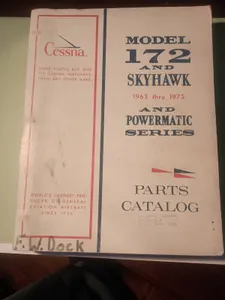 1963-1973 Cessna Aircraft Model 172M and Skyhawk Parts Catalog